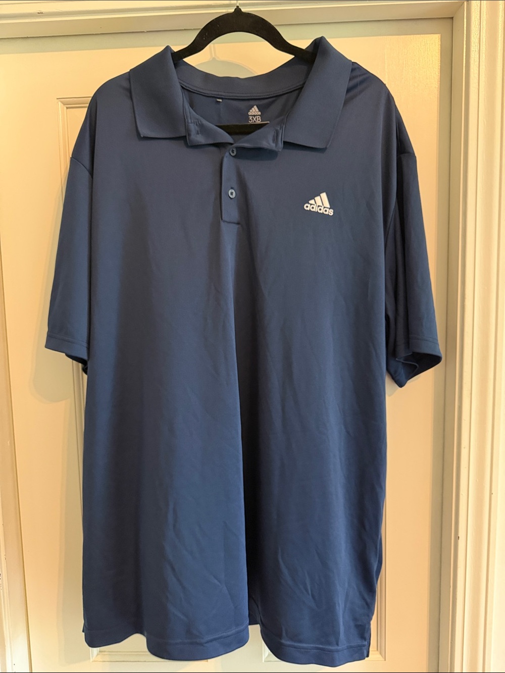 adidas Men’s Navy Polo Shirt with White Logo
